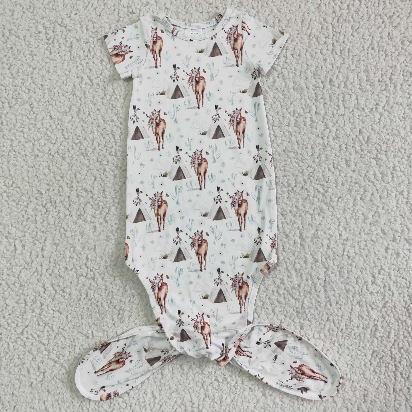 New born baby gown pajamas NB0011