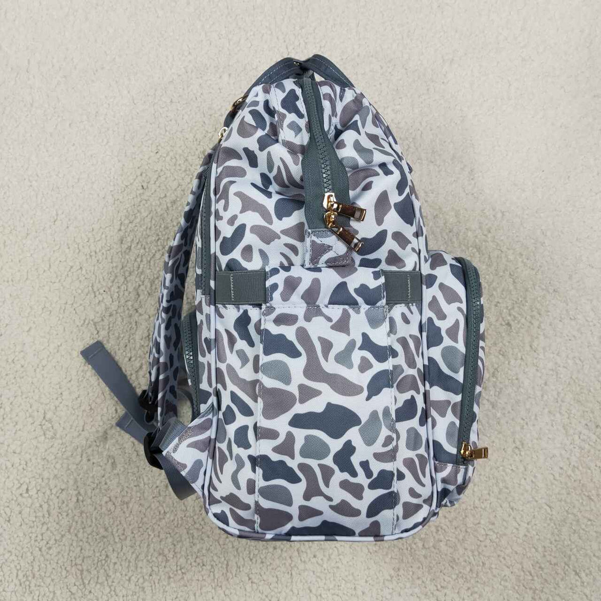 BA0406 Grey Camo Hunting Print Adult Baby Diaper Bags