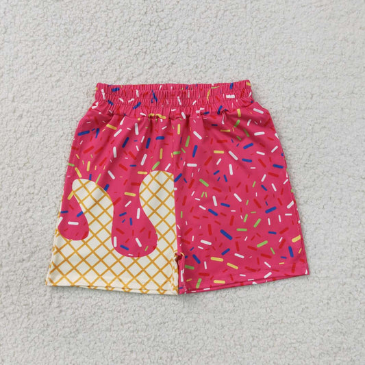 SS0636 Hot Pink Ice Cream Drop Sprinkles Kids Boys Bottom Shorts