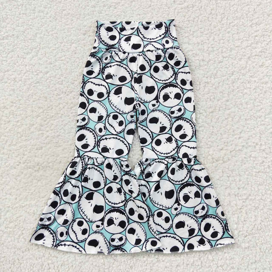 P0258 Nightmar* Smiling Blue Baby Girls Halloween Bell Bottom Pants