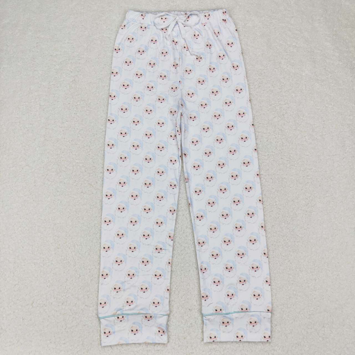 Santa Blue & Pink Print Family Christmas Pajamas Styles