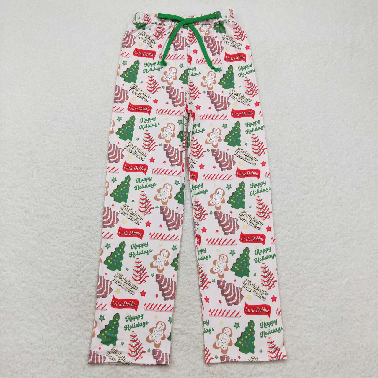 P0490 Adult Gingerbread Debbie Cake Print Man Christmas Bottom Pajamas Pants