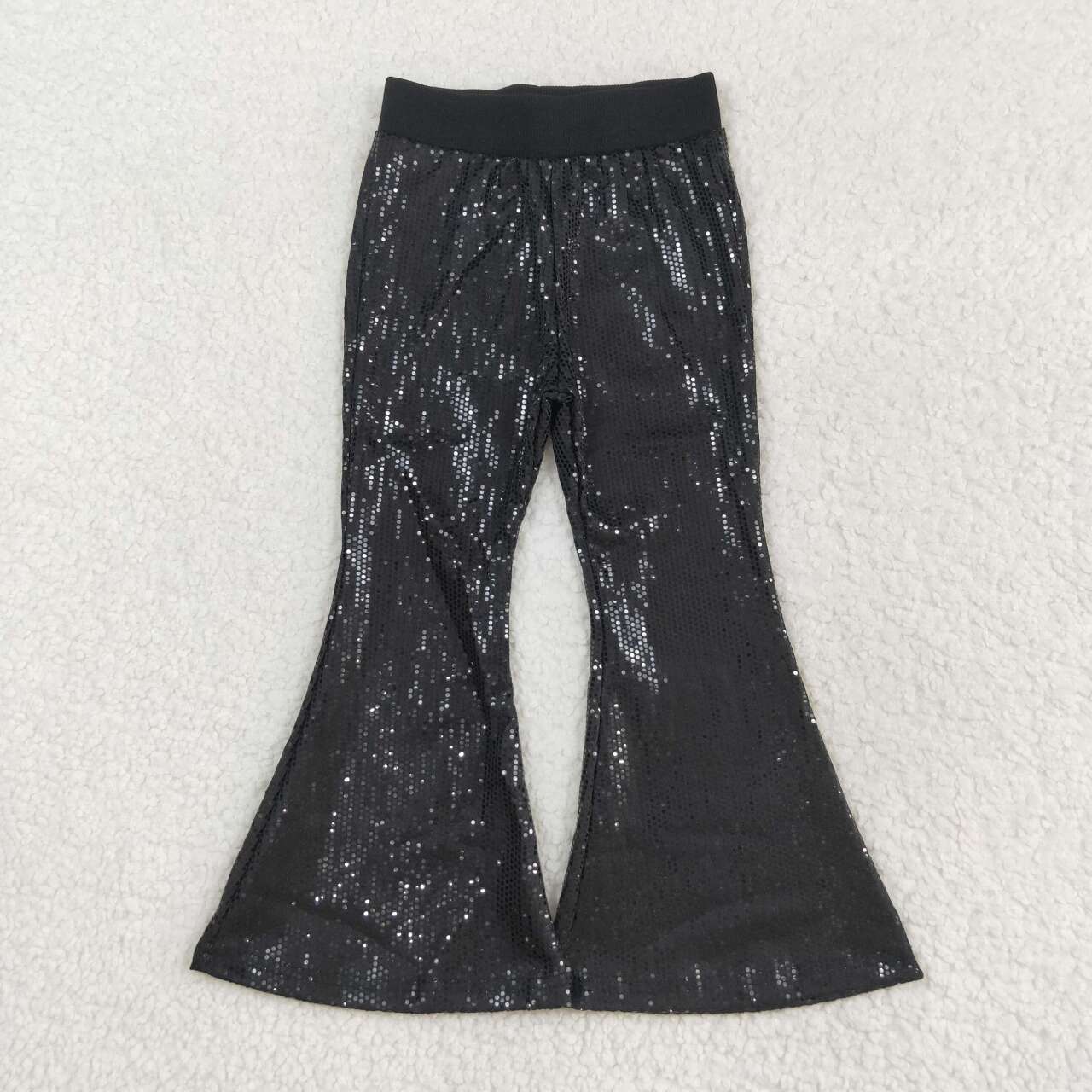 P0495 Black Baby Girls Sequins Pants