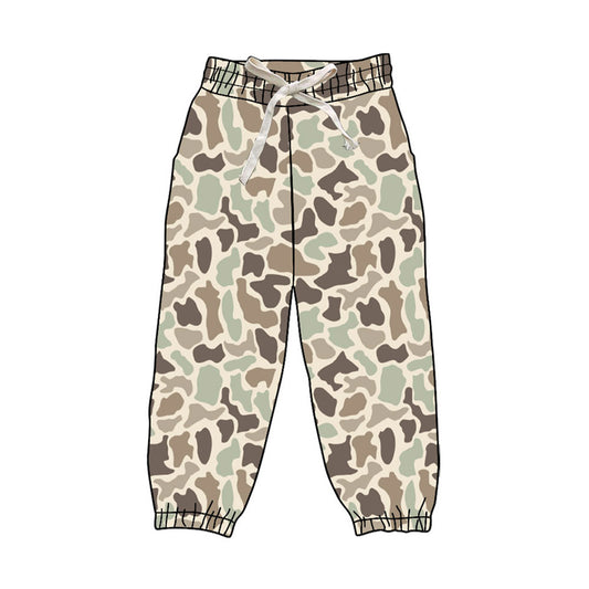 4.17 P1027 Preorder Brown Camo Print Kids Bottom Joggers