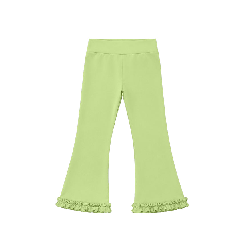 7.21 Preorder P1087 Green Color Girls Yoga Bell Bottom Pants