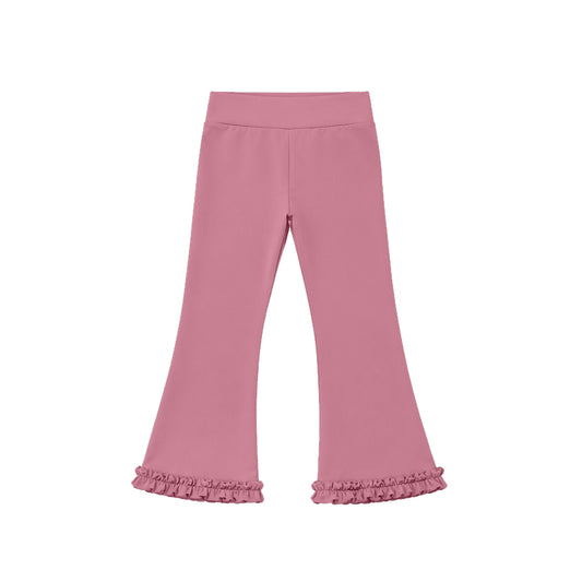 7.21 Preorder P1089 Pink Color Girls Yoga Bell Bottom Pants