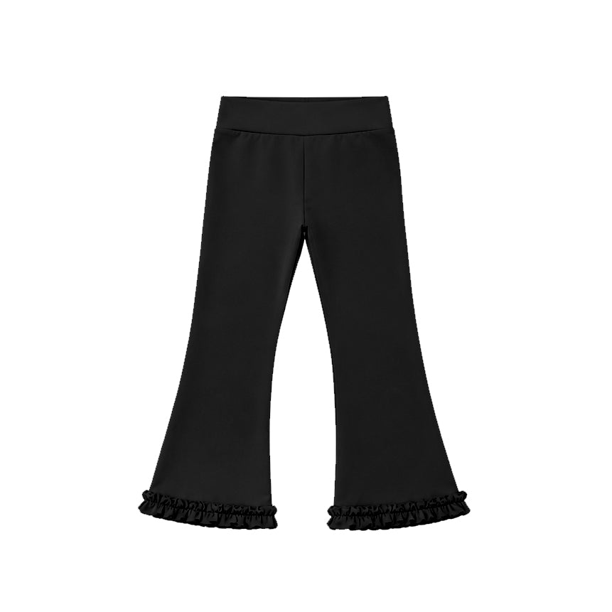 7.21 Preorder P1092 Black Color Girls Yoga Bell Bottom Pants
