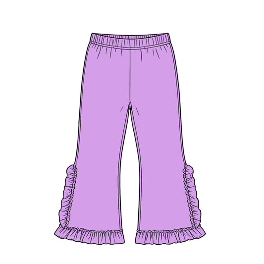 8.19 Preorder Kids Girls Light Purple  Ruffle Pants