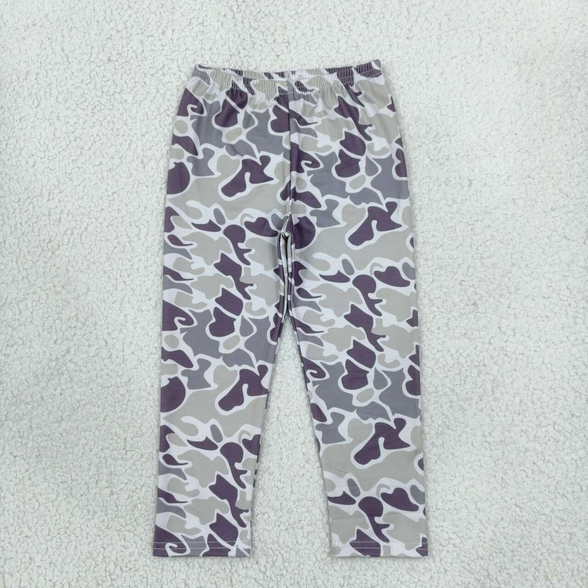 P1191 Dark Brown Camo Print Kids Bottom Pants