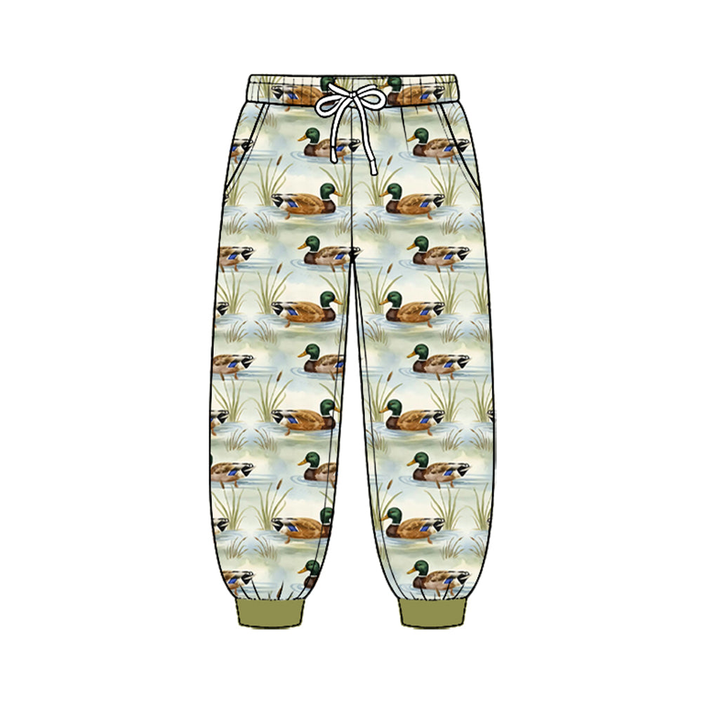 8.25 P1206 Preorder Duck Print Pockets Boys Bottom Pants