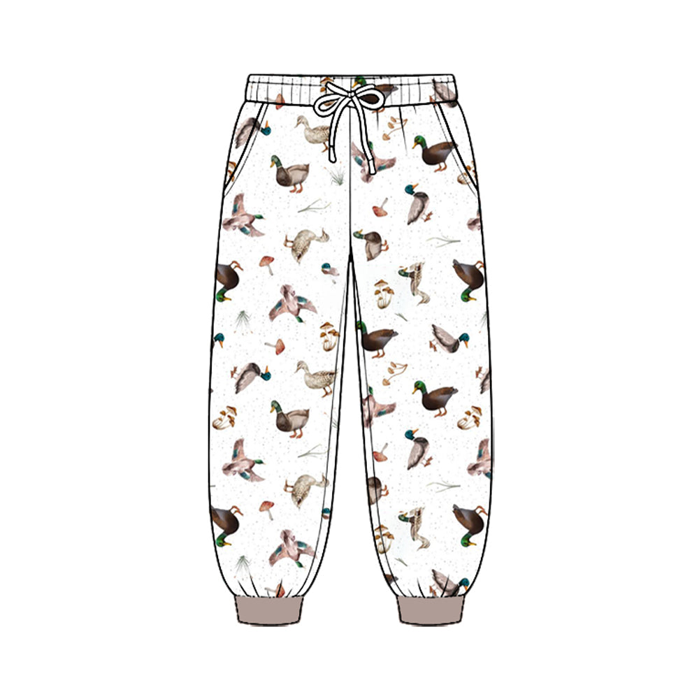 8.25 P1209 Preorder Duck Mushroom Print Pockets Boys Bottom Pants