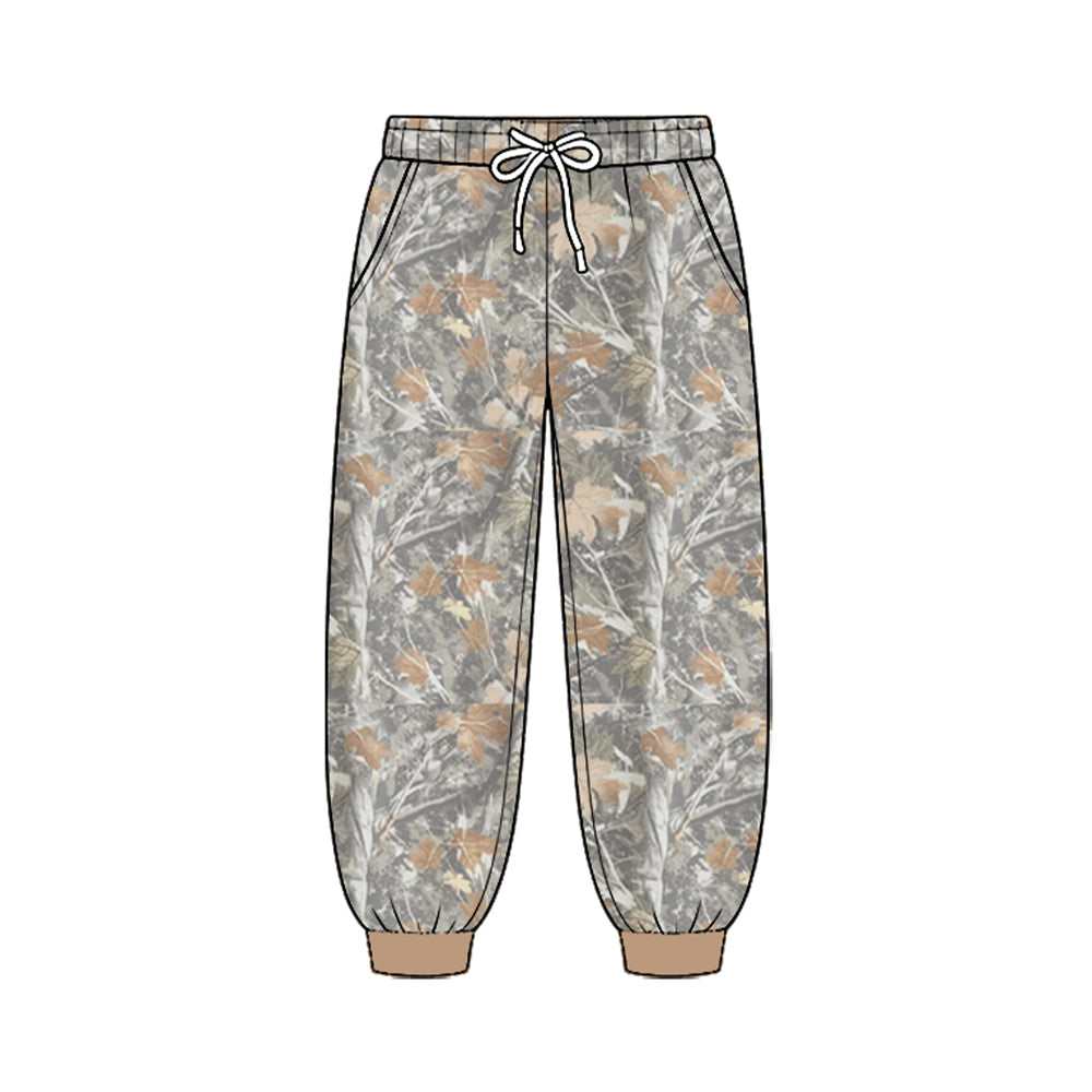8.25  Preorder Fall Tree Leaf Camo Jogger Pants