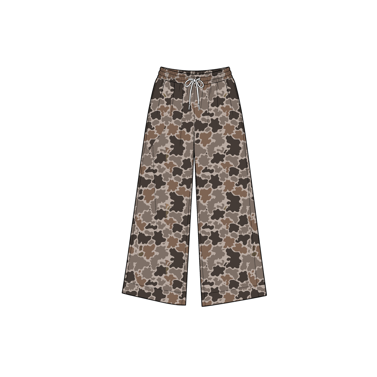 8.31 P1229 Preorder Brown Camo Print Girls Bottom Straight Yoga Pants