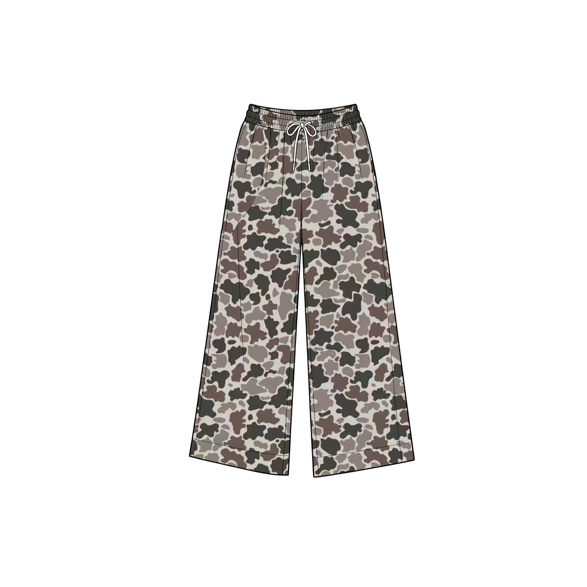 8.31 P1230 Preorder Brown Camo Print Girls Bottom Straight Yoga Pants