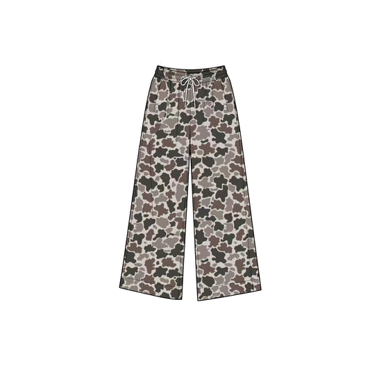 8.31 P1230 Preorder Brown Camo Print Girls Bottom Straight Yoga Pants