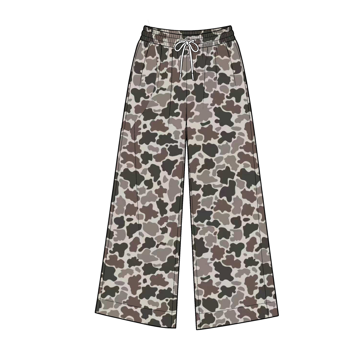 8.31 P1240 Preorder Adult Brown Camo Print Women Bottom Straight Yoga Pants