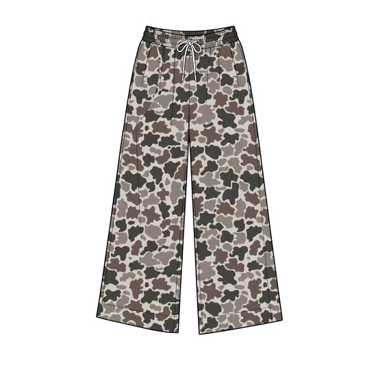 8.31 P1240 Preorder Adult Brown Camo Print Women Bottom Straight Yoga Pants
