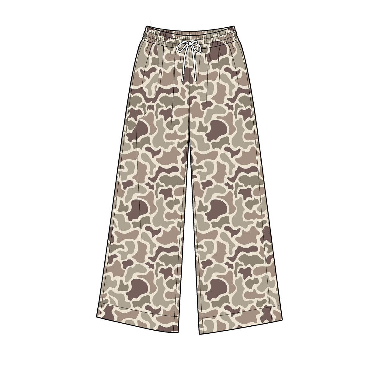 8.31 P1241 Preorder Adult Brown Camo Print Women Bottom Straight Yoga Pants