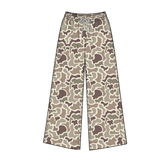 8.31 P1241 Preorder Adult Brown Camo Print Women Bottom Straight Yoga Pants