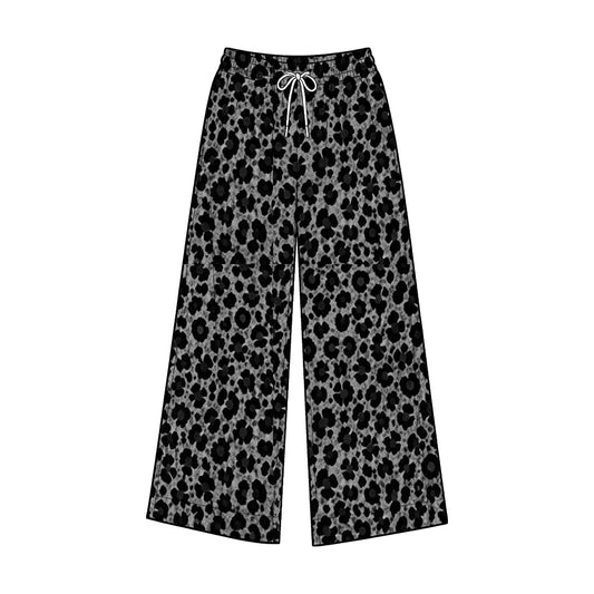 8.21 Preorder P1244 Adult Women Black Leoaprd Active Pants