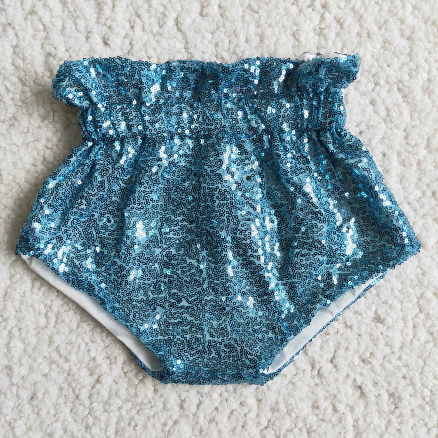 Baby girls sequined bummies