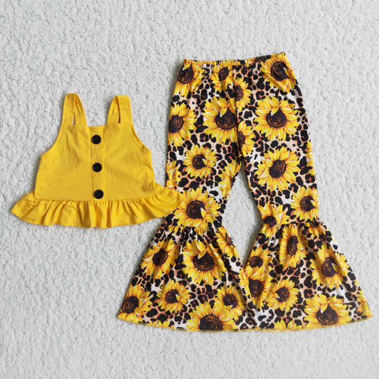 (Promotion)C8-22Sleeveless top bell bottom pants ourfits
