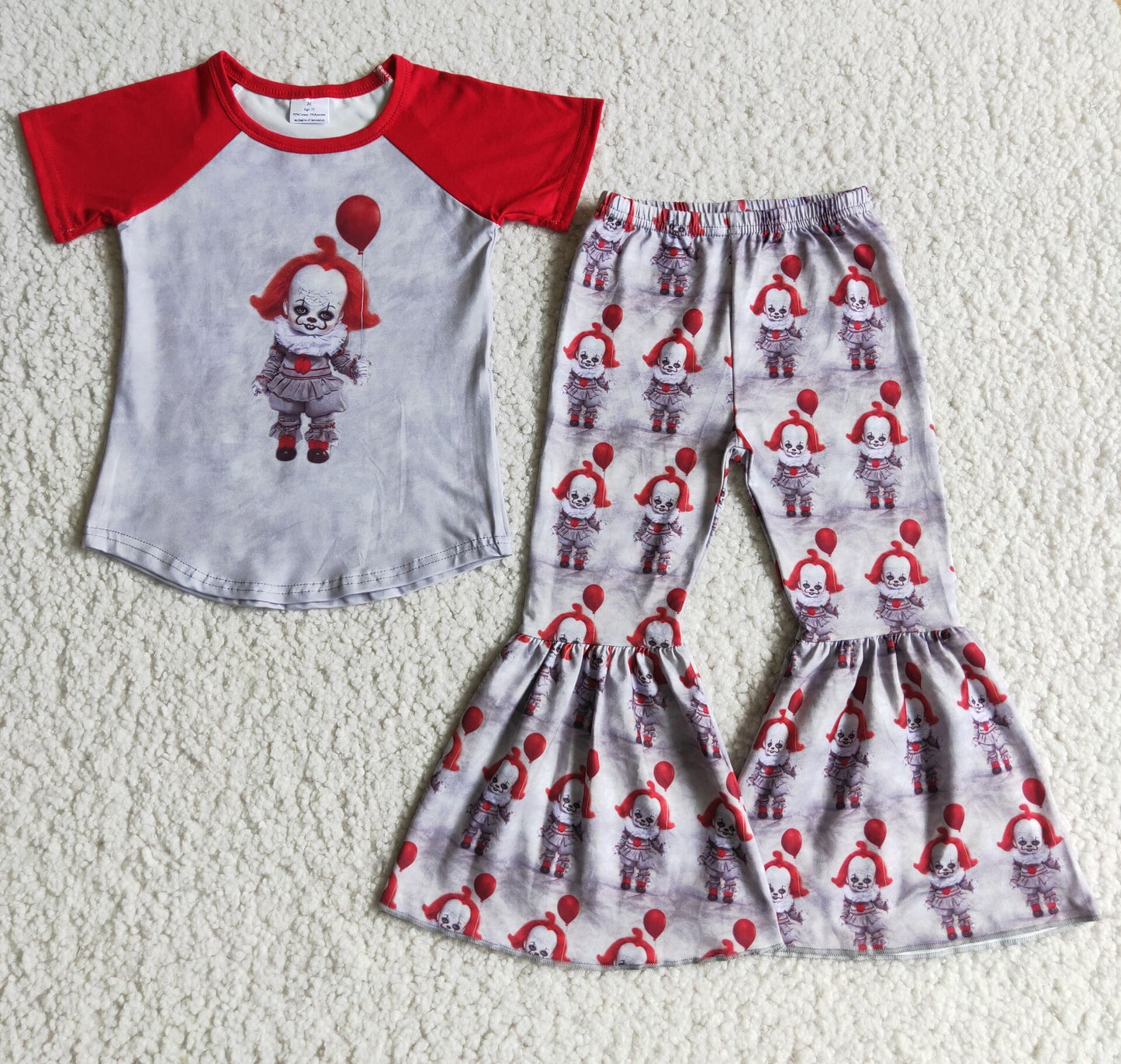 Short sleeve bell bottom pants Halloween outfits  D3-14