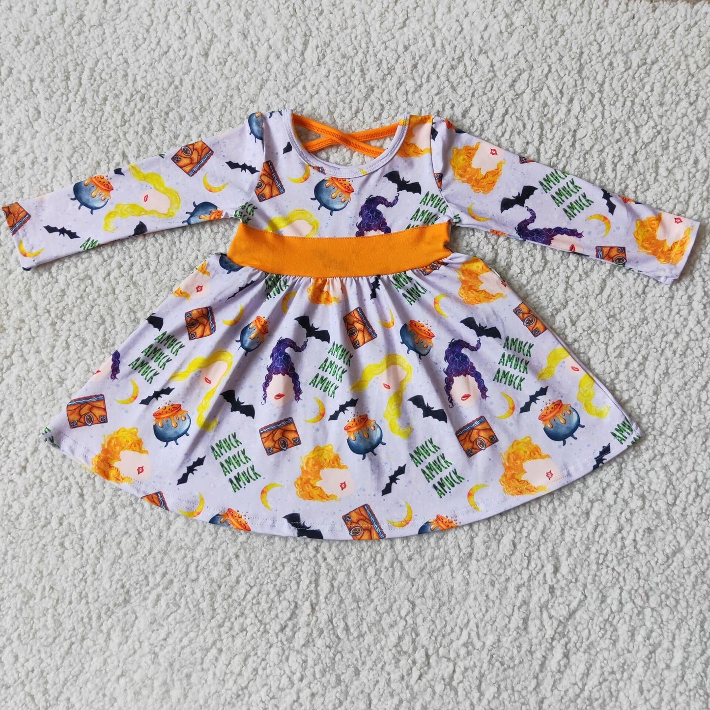 Long sleeve knee length Halloween dress   6 A13-4