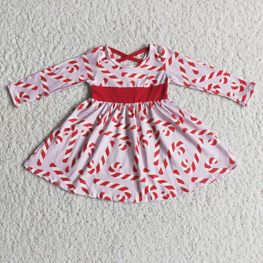 (Promotion) Long sleeve knee length Christmas dress   6 A12-18