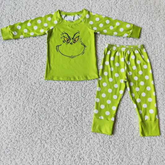 Girls long sleeved pajamas Christmas outfits   6 B11-20