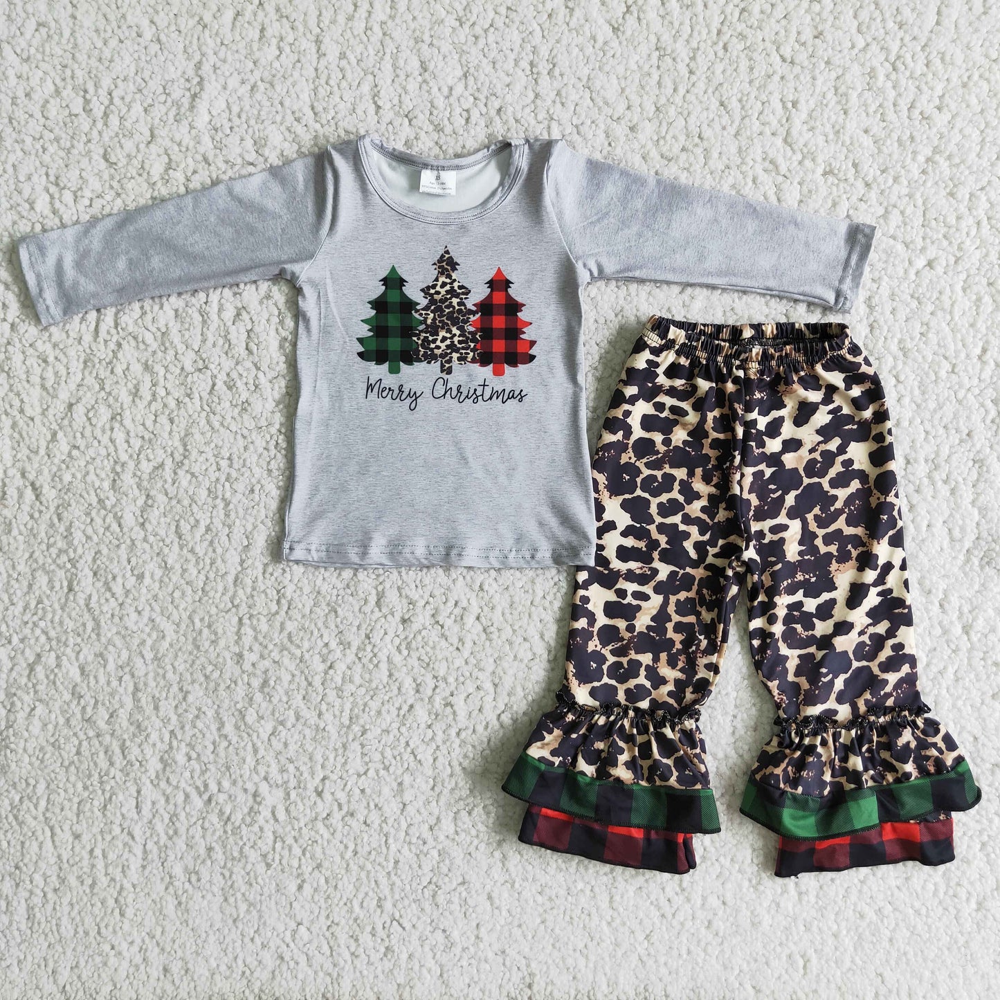 (Promotion)Long sleeve ruffles pants Christmas outfits  6 C6-38