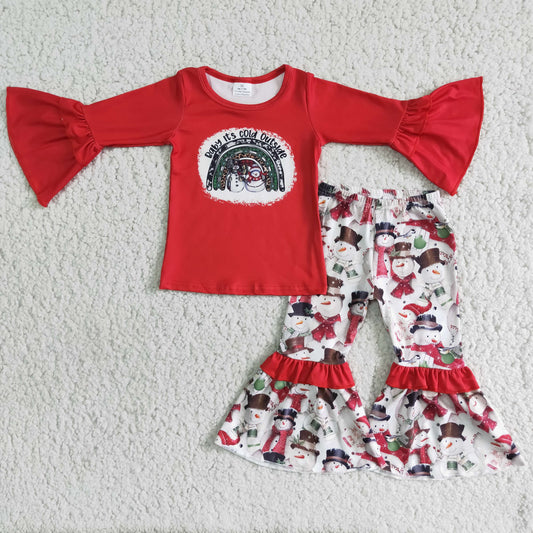 (Promotion) 6 B6-6 Long sleeve bell bottom pants Christmas outfits