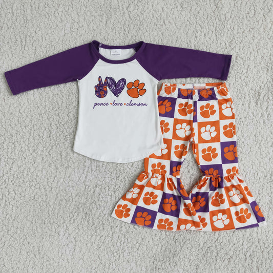 Long sleeve bell bottom pants outfits