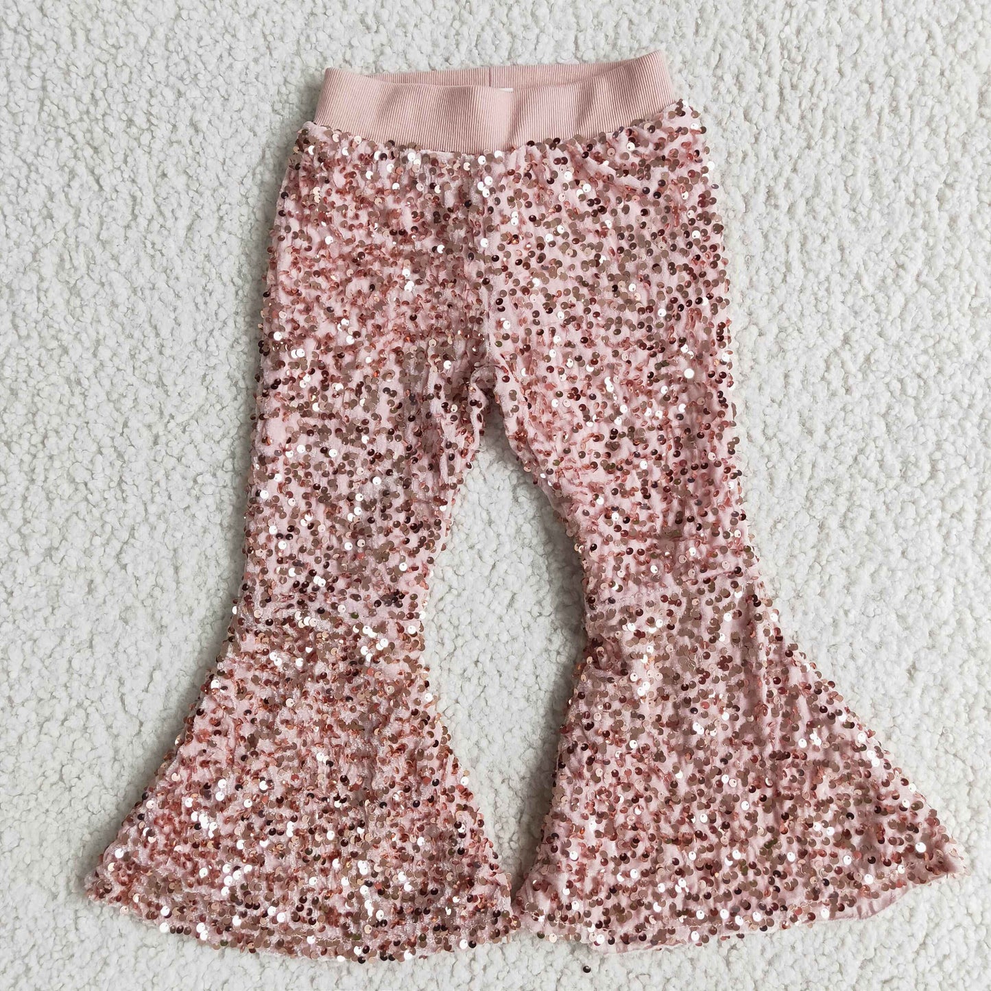Sequined bell bottom pants      E2-28