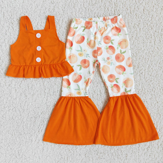 (Promotion)Sleeveless crop top bell bottom pants outfits