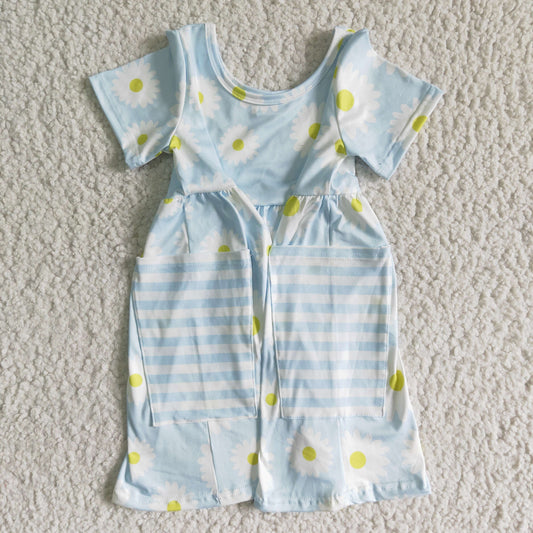 Girls summer knee length dress   GSD0096