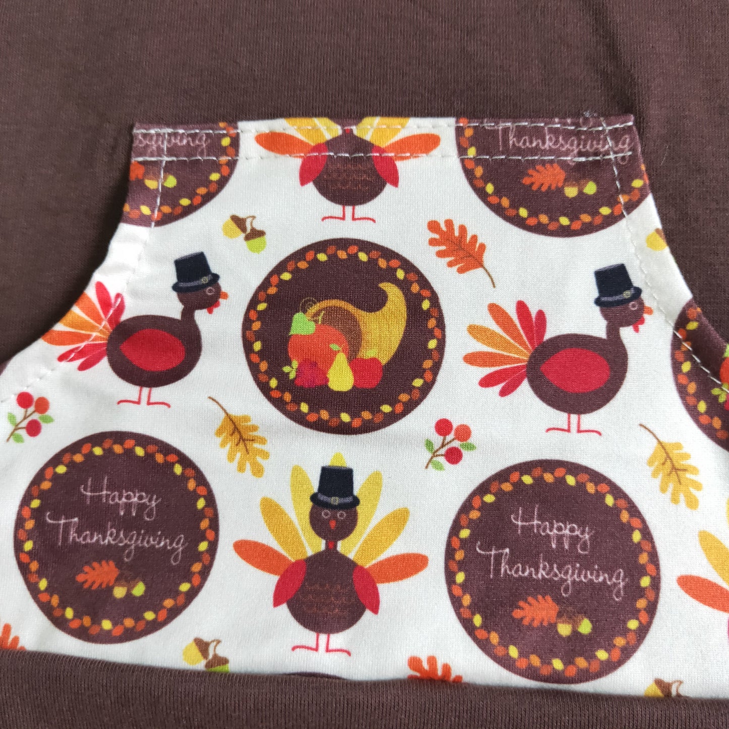 BLP0022 Turkey Brown Hoodie Top Pants Boys Thanksgiving Clothes Set
