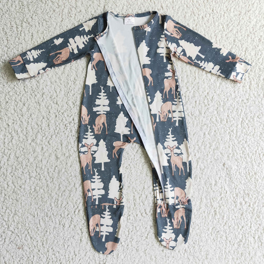 Girls winter FOOTED romper    LR0222
