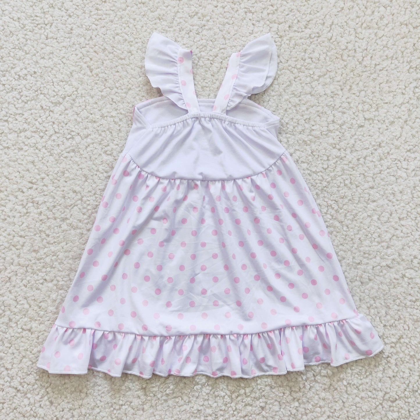 Girls bunny print Easter dress   GLD0173