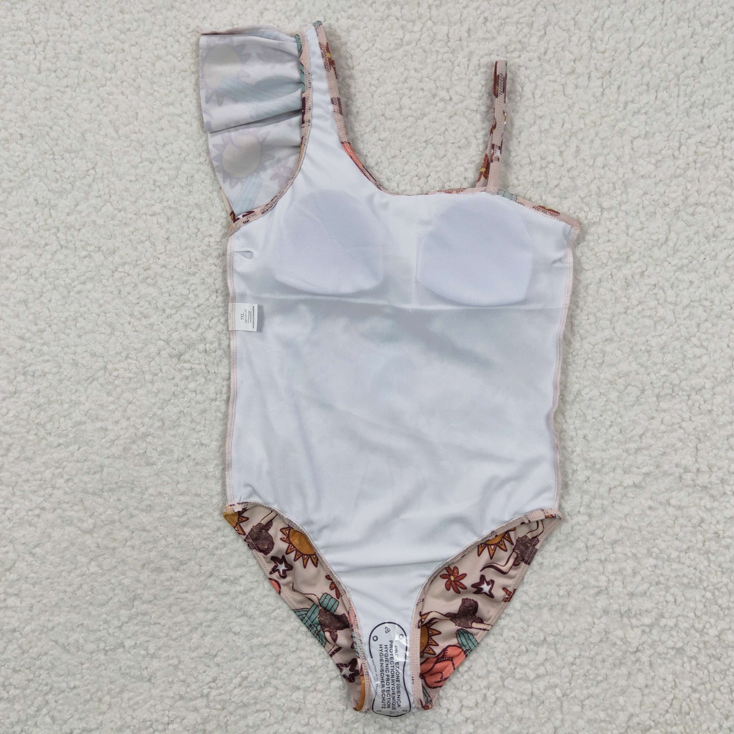 Girls western cactus print swimsuit    S0034