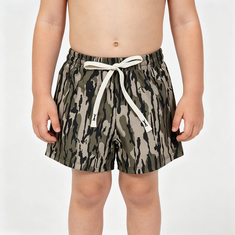 S0194 Toddler Boys Hunting Camo Swim Trunks