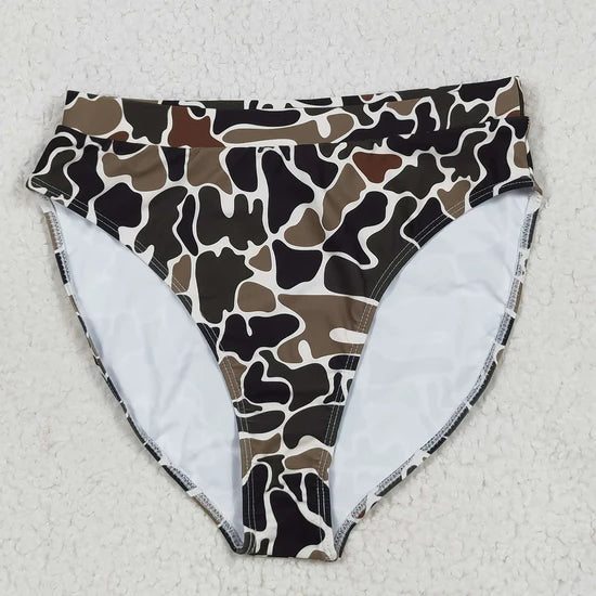 Adult Women Western Camouflage Top Bummies 2pcs Bikini Swimsuits Sets