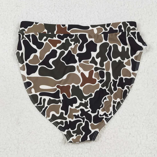 Adult Women Western Camouflage Top Bummies 2pcs Bikini Swimsuits Sets