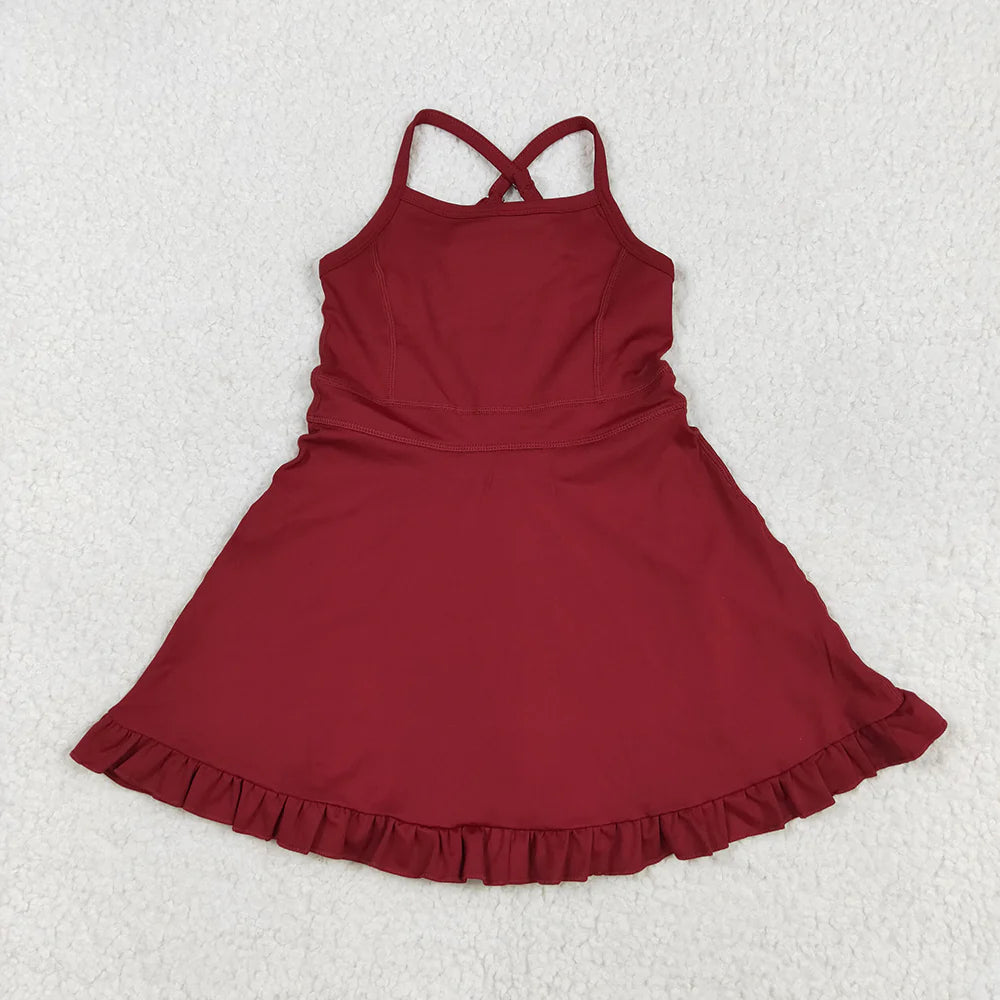 5 Colors Sibling Baby Girls Athletic Active Knee Length Dress