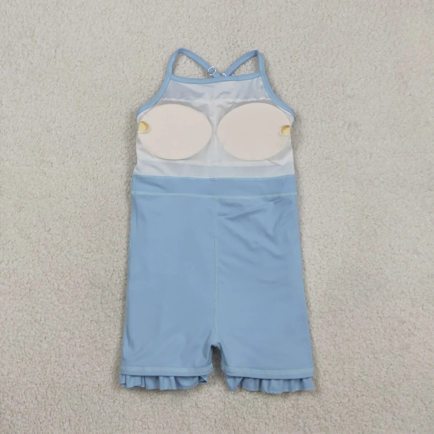 Sibling Baby Girls Summer Solid Color  Strap Yoga Active Knee Length Dress