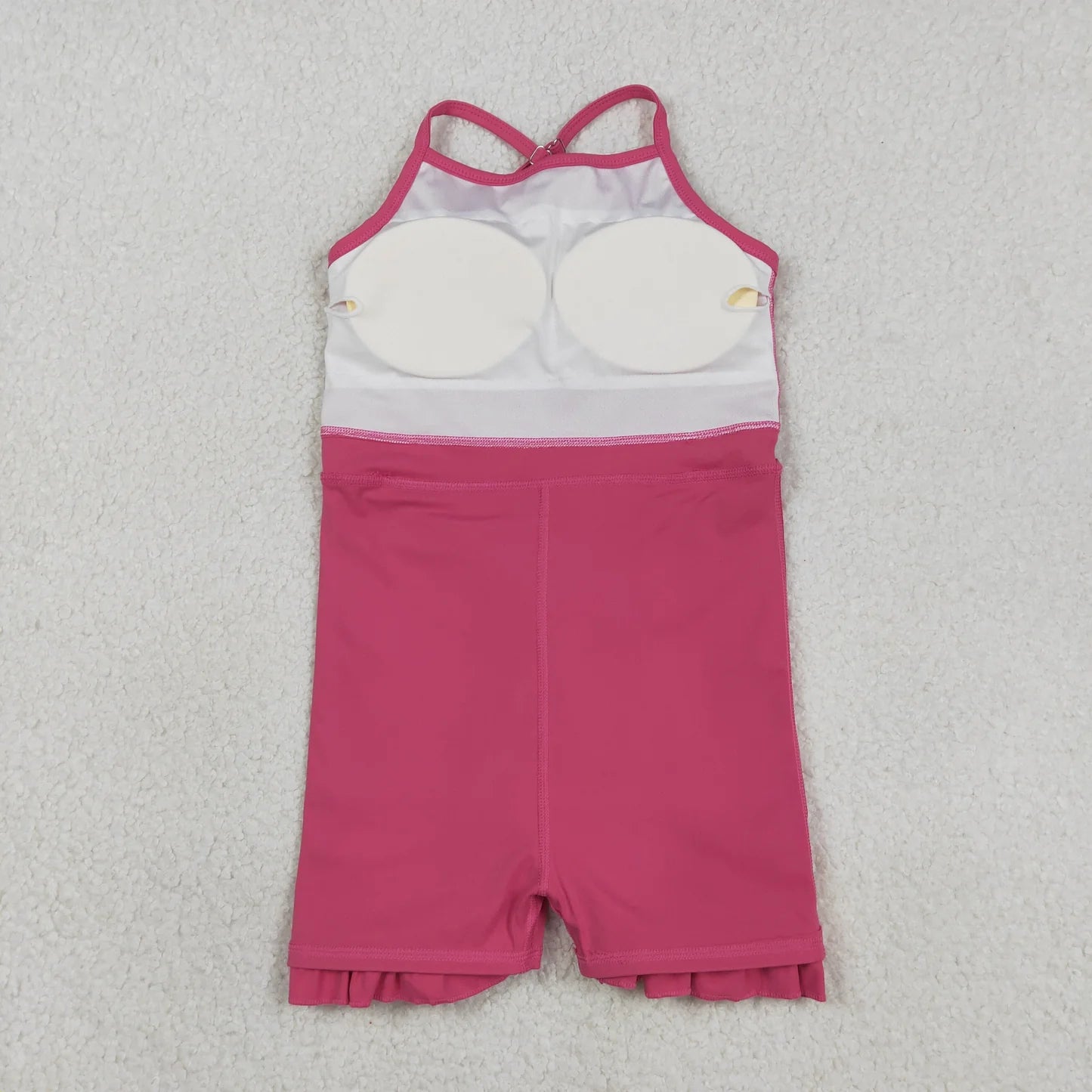 Sibling Baby Girls Summer Solid Color  Strap Yoga Active Knee Length Dress