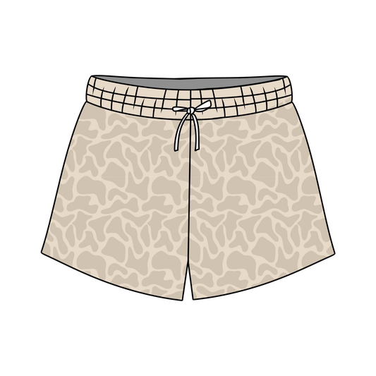 3.26 Baby Boys Khaki Leopard Swimming Trunks Bottom Preorder