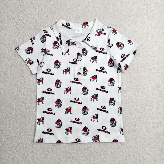 BT1756 Baby Boys Georgia Football Team Short Sleeve Polo Shirt Top