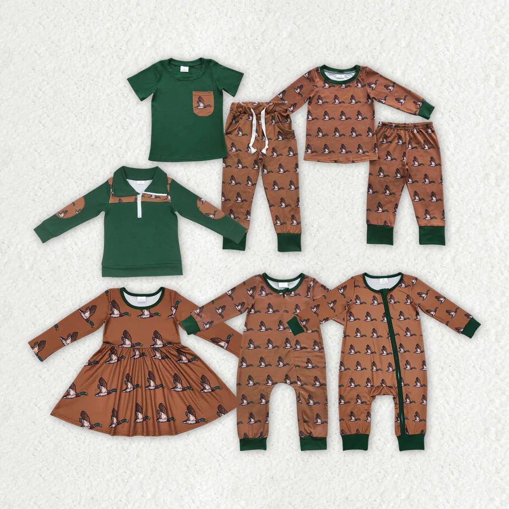 Sibling Baby Boys Girls  Mallard Duck Clothing