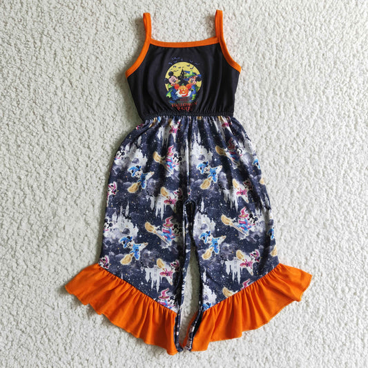 SR0077 Cartoon Mouse Baby Girls Halloween Strap Jumpsuits